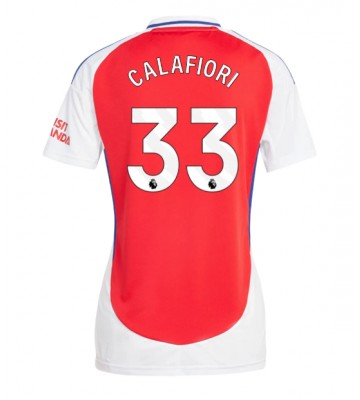 Arsenal Riccardo Calafiori #33 Primera Equipación Mujer 2024-25 Manga Corta